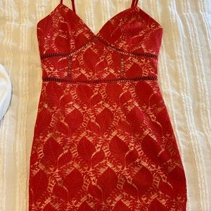 Red lace Superdown dress